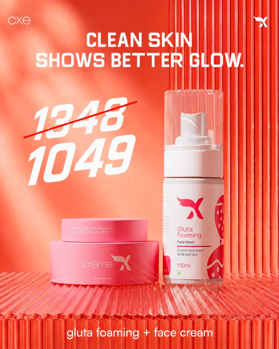 Face Cream & Gluta Foaming face wash - Combo Offer