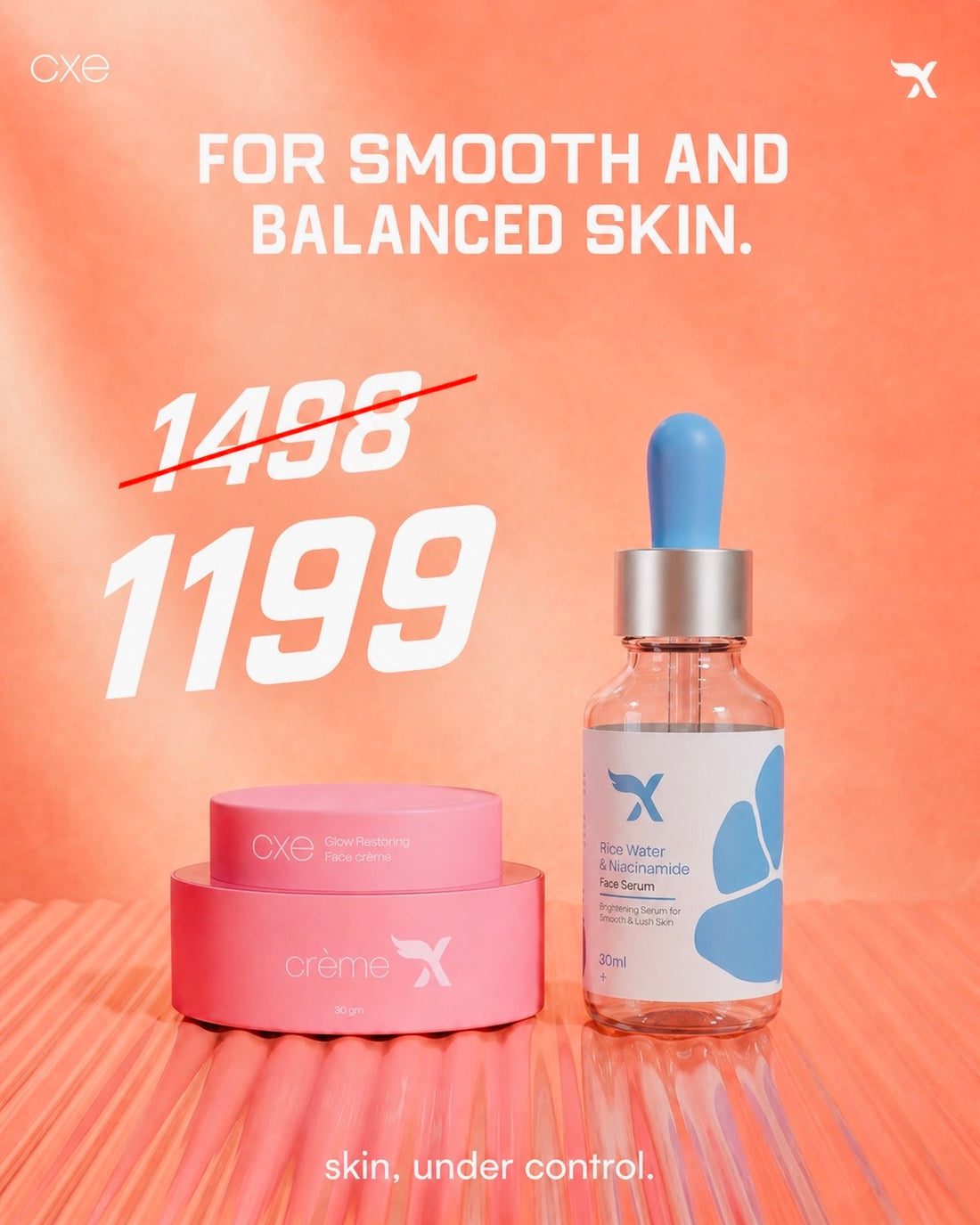 Face Cream & Rice water & niacinamide serum - Combo Offer