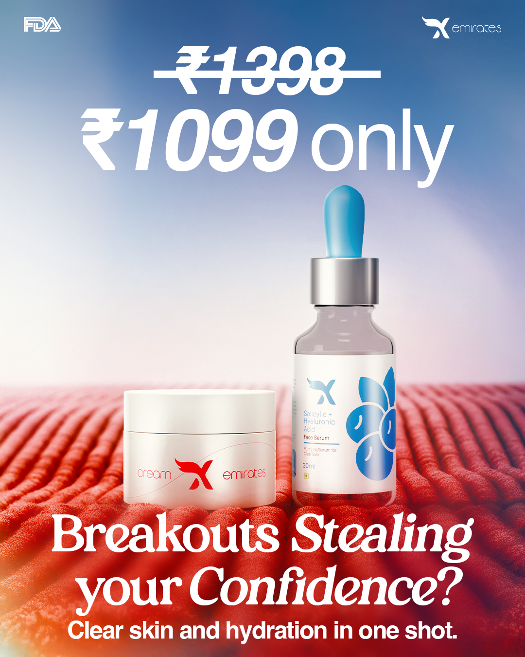 Face Cream & Salicylic + Hyaluronic Acid serum - Combo Offer
